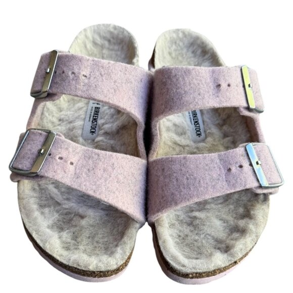 BIRKENSTOCK Women's Arizona Rivet Sandal Shearling in Rose EU 38 US 7 - Picture 5 of 10